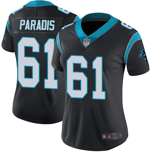 Carolina Panthers Limited Black Women Matt Paradis Home Jersey NFL Football #61 Vapor Untouchable